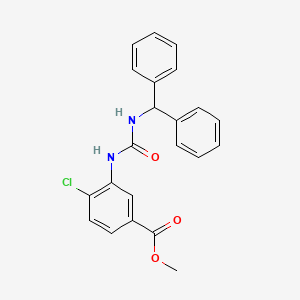 molecular formula C22H19ClN2O3 B5194842 methyl 4-chloro-3-({[(diphenylmethyl)amino]carbonyl}amino)benzoate 