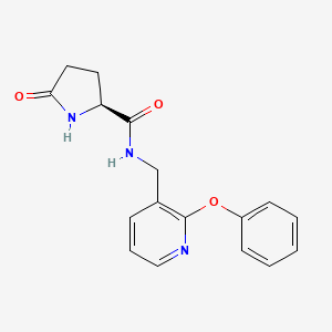 molecular formula C17H17N3O3 B5194855 5-oxo-N-[(2-phenoxy-3-pyridinyl)methyl]-L-prolinamide 