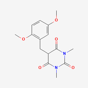 molecular formula C15H18N2O5 B5194862 5-(2,5-dimethoxybenzyl)-1,3-dimethyl-2,4,6(1H,3H,5H)-pyrimidinetrione 