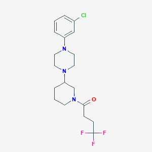 molecular formula C19H25ClF3N3O B5194867 1-(3-chlorophenyl)-4-[1-(4,4,4-trifluorobutanoyl)-3-piperidinyl]piperazine 