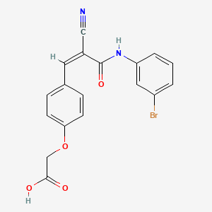 molecular formula C18H13BrN2O4 B5194891 (4-{3-[(3-bromophenyl)amino]-2-cyano-3-oxo-1-propen-1-yl}phenoxy)acetic acid 