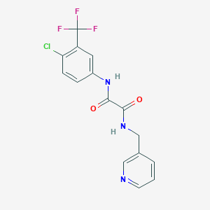 molecular formula C15H11ClF3N3O2 B5194908 N-[4-chloro-3-(trifluoromethyl)phenyl]-N'-(3-pyridinylmethyl)ethanediamide 
