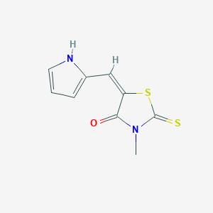 molecular formula C9H8N2OS2 B5194914 3-methyl-5-(1H-pyrrol-2-ylmethylene)-2-thioxo-1,3-thiazolidin-4-one 