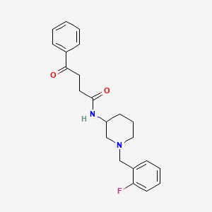 molecular formula C22H25FN2O2 B5194949 N-[1-(2-fluorobenzyl)-3-piperidinyl]-4-oxo-4-phenylbutanamide 