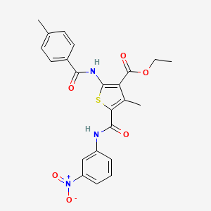 ethyl 4-methyl-2-[(4-methylbenzoyl)amino]-5-{[(3-nitrophenyl)amino]carbonyl}-3-thiophenecarboxylate