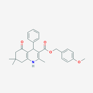 molecular formula C27H29NO4 B5194960 4-methoxybenzyl 2,7,7-trimethyl-5-oxo-4-phenyl-1,4,5,6,7,8-hexahydro-3-quinolinecarboxylate CAS No. 5713-52-0