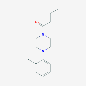 molecular formula C15H22N2O B5194968 1-butyryl-4-(2-methylphenyl)piperazine CAS No. 959238-77-8