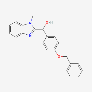 molecular formula C22H20N2O2 B5195011 [4-(benzyloxy)phenyl](1-methyl-1H-benzimidazol-2-yl)methanol 