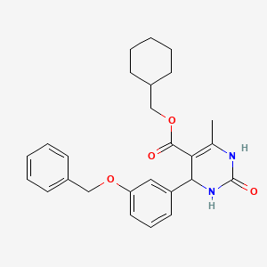 molecular formula C26H30N2O4 B5195018 cyclohexylmethyl 4-[3-(benzyloxy)phenyl]-6-methyl-2-oxo-1,2,3,4-tetrahydro-5-pyrimidinecarboxylate 