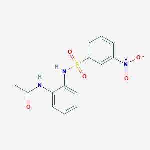 molecular formula C14H13N3O5S B5195050 N-(2-{[(3-nitrophenyl)sulfonyl]amino}phenyl)acetamide 