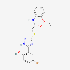 molecular formula C18H17BrN4O3S B5195072 2-{[5-(5-bromo-2-hydroxyphenyl)-4H-1,2,4-triazol-3-yl]thio}-N-(2-ethoxyphenyl)acetamide 