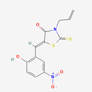 molecular formula C13H10N2O4S2 B5195092 3-allyl-5-(2-hydroxy-5-nitrobenzylidene)-2-thioxo-1,3-thiazolidin-4-one 