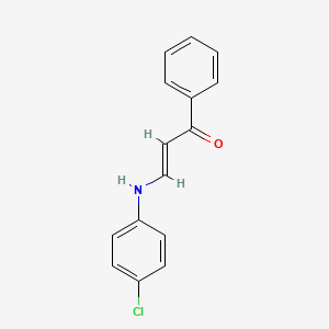 3-[(4-chlorophenyl)amino]-1-phenyl-2-propen-1-one