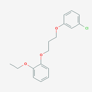 molecular formula C17H19ClO3 B5195116 1-[3-(3-chlorophenoxy)propoxy]-2-ethoxybenzene 