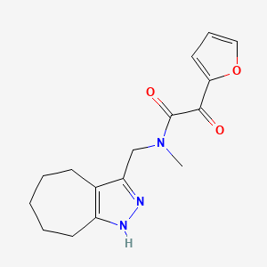 molecular formula C16H19N3O3 B5195119 2-(2-furyl)-N-(1,4,5,6,7,8-hexahydrocyclohepta[c]pyrazol-3-ylmethyl)-N-methyl-2-oxoacetamide 