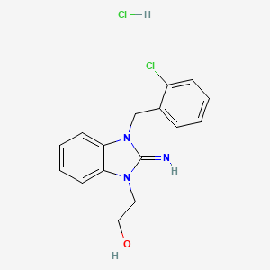 molecular formula C16H17Cl2N3O B5195209 2-[3-(2-chlorobenzyl)-2-imino-2,3-dihydro-1H-benzimidazol-1-yl]ethanol hydrochloride 