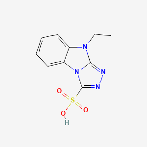 molecular formula C10H10N4O3S B5195212 9-ethyl-9H-[1,2,4]triazolo[4,3-a]benzimidazole-3-sulfonic acid 