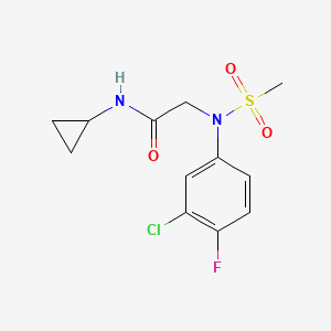 N~2~-(3-chloro-4-fluorophenyl)-N~1~-cyclopropyl-N~2~-(methylsulfonyl)glycinamide