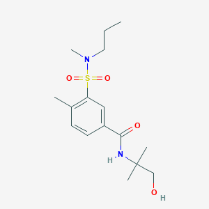 molecular formula C16H26N2O4S B5195241 N-(2-hydroxy-1,1-dimethylethyl)-4-methyl-3-{[methyl(propyl)amino]sulfonyl}benzamide 