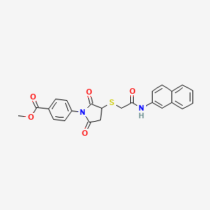 methyl 4-(3-{[2-(2-naphthylamino)-2-oxoethyl]thio}-2,5-dioxo-1-pyrrolidinyl)benzoate