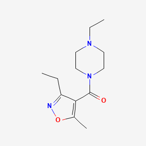 molecular formula C13H21N3O2 B5195260 1-ethyl-4-[(3-ethyl-5-methyl-4-isoxazolyl)carbonyl]piperazine 