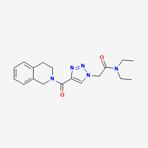 molecular formula C18H23N5O2 B5195311 2-[4-(3,4-dihydro-2(1H)-isoquinolinylcarbonyl)-1H-1,2,3-triazol-1-yl]-N,N-diethylacetamide 