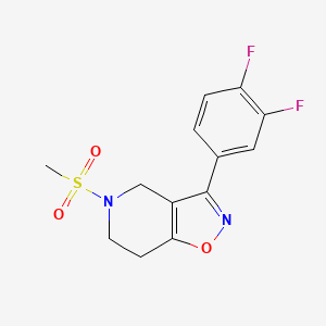 molecular formula C13H12F2N2O3S B5195319 3-(3,4-difluorophenyl)-5-(methylsulfonyl)-4,5,6,7-tetrahydroisoxazolo[4,5-c]pyridine 
