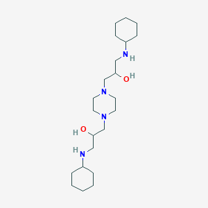 molecular formula C22H44N4O2 B5195326 1,1'-(1,4-piperazinediyl)bis[3-(cyclohexylamino)-2-propanol] 