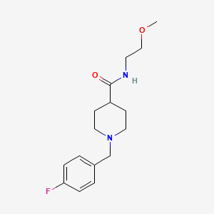 molecular formula C16H23FN2O2 B5195333 1-(4-fluorobenzyl)-N-(2-methoxyethyl)-4-piperidinecarboxamide 