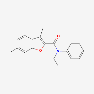 molecular formula C19H19NO2 B5195338 N-ethyl-3,6-dimethyl-N-phenyl-1-benzofuran-2-carboxamide 