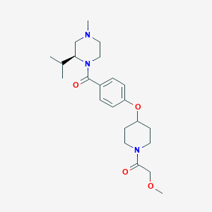 molecular formula C23H35N3O4 B5195353 (2S)-2-isopropyl-1-(4-{[1-(methoxyacetyl)-4-piperidinyl]oxy}benzoyl)-4-methylpiperazine 