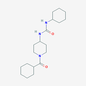 molecular formula C19H33N3O2 B5195359 N-cyclohexyl-N'-[1-(cyclohexylcarbonyl)-4-piperidinyl]urea 