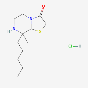 molecular formula C12H23ClN2OS B5195364 8-methyl-8-pentyltetrahydro-5H-[1,3]thiazolo[3,2-a]pyrazin-3(2H)-one hydrochloride 