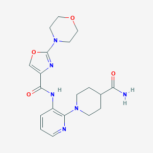N-[2-(4-carbamoylpiperidin-1-yl)pyridin-3-yl]-2-morpholin-4-yl-1,3-oxazole-4-carboxamide
