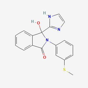 molecular formula C18H15N3O2S B5195379 3-hydroxy-3-(1H-imidazol-2-yl)-2-[3-(methylthio)phenyl]-1-isoindolinone 