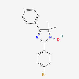 molecular formula C17H17BrN2O B5195382 2-(4-bromophenyl)-5,5-dimethyl-4-phenyl-2,5-dihydro-1H-imidazol-1-ol 