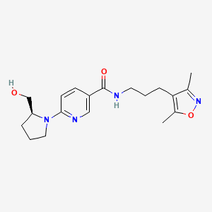 N-[3-(3,5-dimethyl-4-isoxazolyl)propyl]-6-[(2S)-2-(hydroxymethyl)-1-pyrrolidinyl]nicotinamide