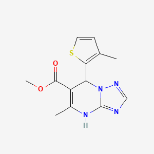 molecular formula C13H14N4O2S B5195403 methyl 5-methyl-7-(3-methyl-2-thienyl)-4,7-dihydro[1,2,4]triazolo[1,5-a]pyrimidine-6-carboxylate 