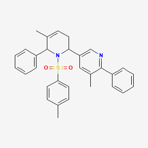 molecular formula C31H30N2O2S B5195415 5,5'-dimethyl-1-[(4-methylphenyl)sulfonyl]-6,6'-diphenyl-1,2,3,6-tetrahydro-2,3'-bipyridine 