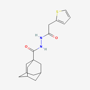 molecular formula C17H22N2O2S B5195446 N'-[2-(2-thienyl)acetyl]-1-adamantanecarbohydrazide 