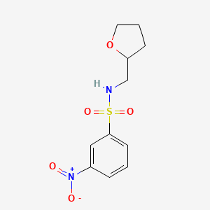 molecular formula C11H14N2O5S B5195478 3-nitro-N-(tetrahydro-2-furanylmethyl)benzenesulfonamide 