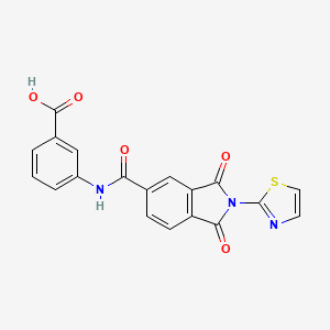 molecular formula C19H11N3O5S B5195488 3-({[1,3-dioxo-2-(1,3-thiazol-2-yl)-2,3-dihydro-1H-isoindol-5-yl]carbonyl}amino)benzoic acid 