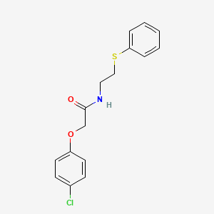 molecular formula C16H16ClNO2S B5195489 2-(4-chlorophenoxy)-N-[2-(phenylthio)ethyl]acetamide 