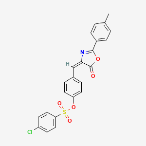 4-{[2-(4-methylphenyl)-5-oxo-1,3-oxazol-4(5H)-ylidene]methyl}phenyl 4-chlorobenzenesulfonate