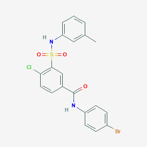 molecular formula C20H16BrClN2O3S B5195506 N-(4-bromophenyl)-4-chloro-3-{[(3-methylphenyl)amino]sulfonyl}benzamide 