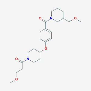 3-(methoxymethyl)-1-(4-{[1-(3-methoxypropanoyl)-4-piperidinyl]oxy}benzoyl)piperidine