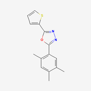 molecular formula C15H14N2OS B5195573 2-(2-thienyl)-5-(2,4,5-trimethylphenyl)-1,3,4-oxadiazole 