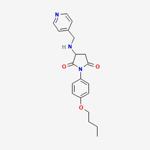 1-(4-butoxyphenyl)-3-[(4-pyridinylmethyl)amino]-2,5-pyrrolidinedione