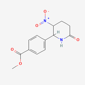 molecular formula C13H14N2O5 B5195603 methyl 4-(3-nitro-6-oxo-2-piperidinyl)benzoate 