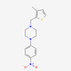 1-[(3-methyl-2-thienyl)methyl]-4-(4-nitrophenyl)piperazine